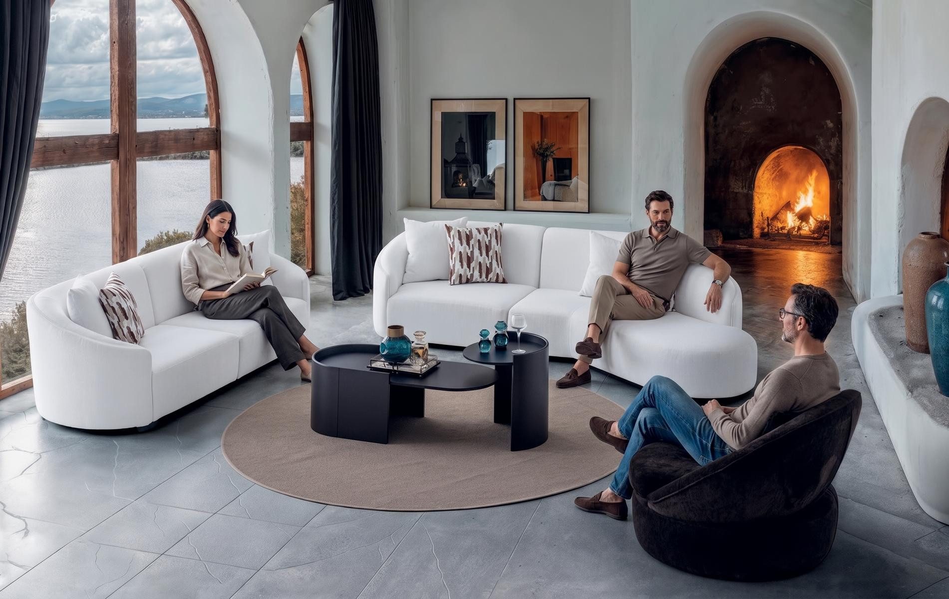 JVmoebel Couchtisch Couchtisch Modern Schwarz Elegant Tisch Beistelltisch Wohnzimmer, Made in Europa