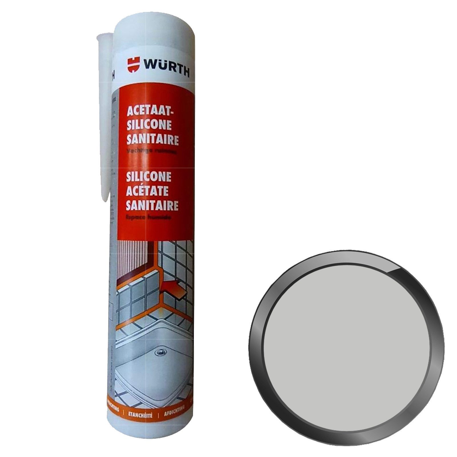 Würth Silikon ACETAT-SILIKON NASSZELLE - 0.31 LTR
