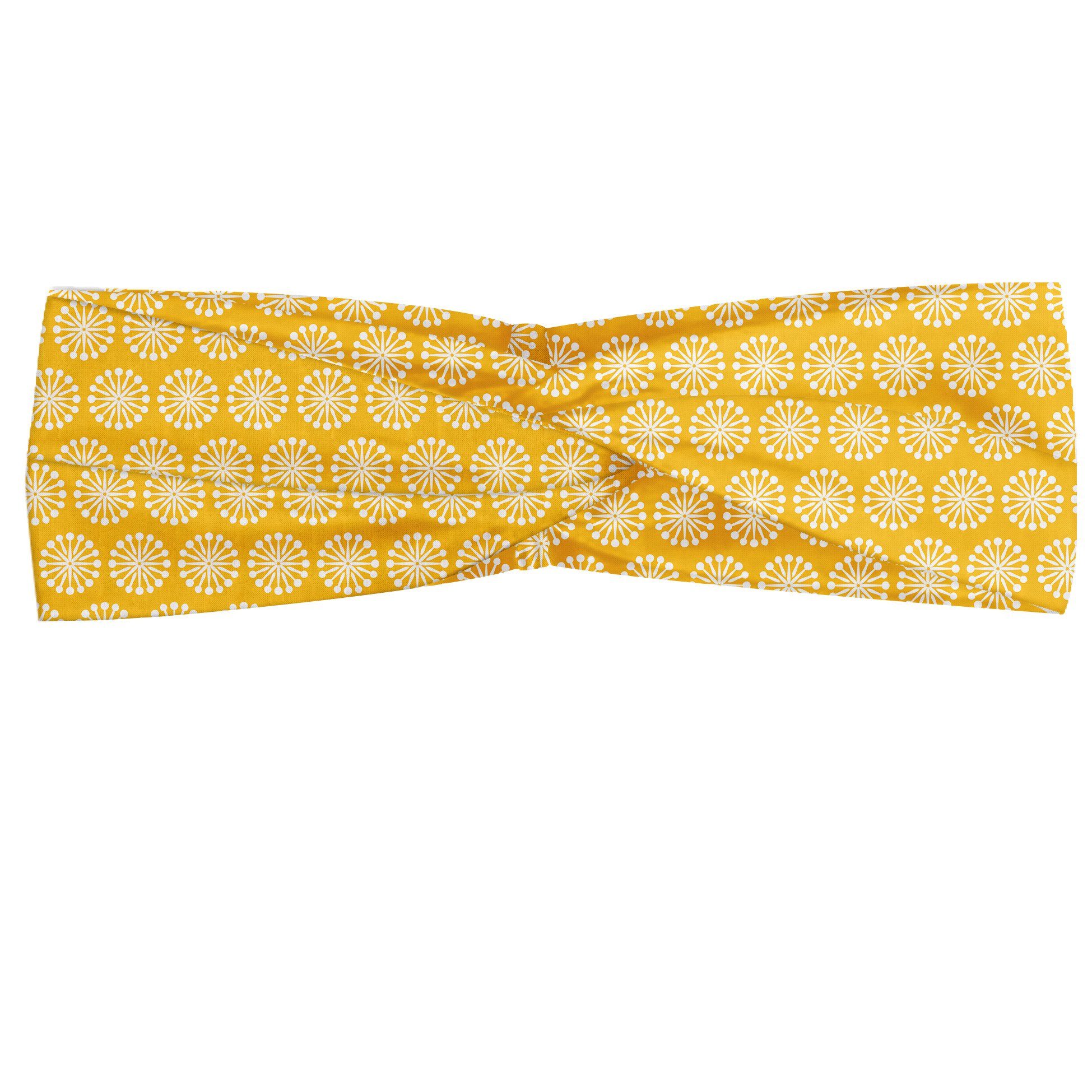 Abakuhaus Stirnband Elastisch und Angenehme alltags accessories Gelb und Weiß Shabby Blossom