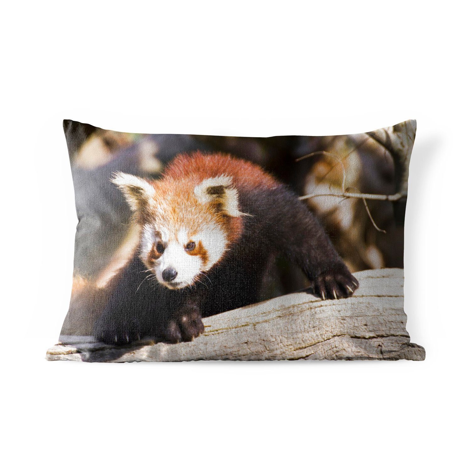 MuchoWow Dekokissen Roter Panda - Rüssel - Tier, Outdoor-Dekorationskissen, Polyester, Dekokissenbezug, Kissenhülle