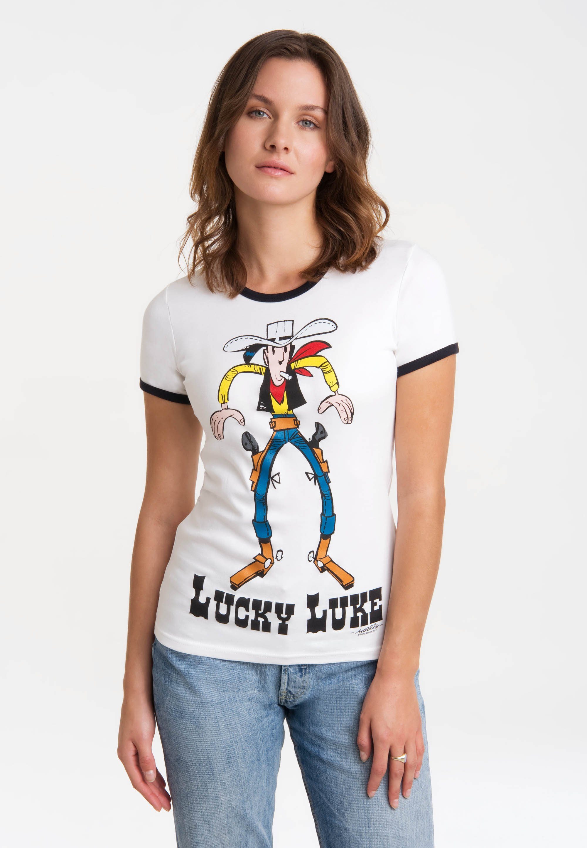 LOGOSHIRT T-Shirt Lucky Luke mit lizenziertem Originaldesign