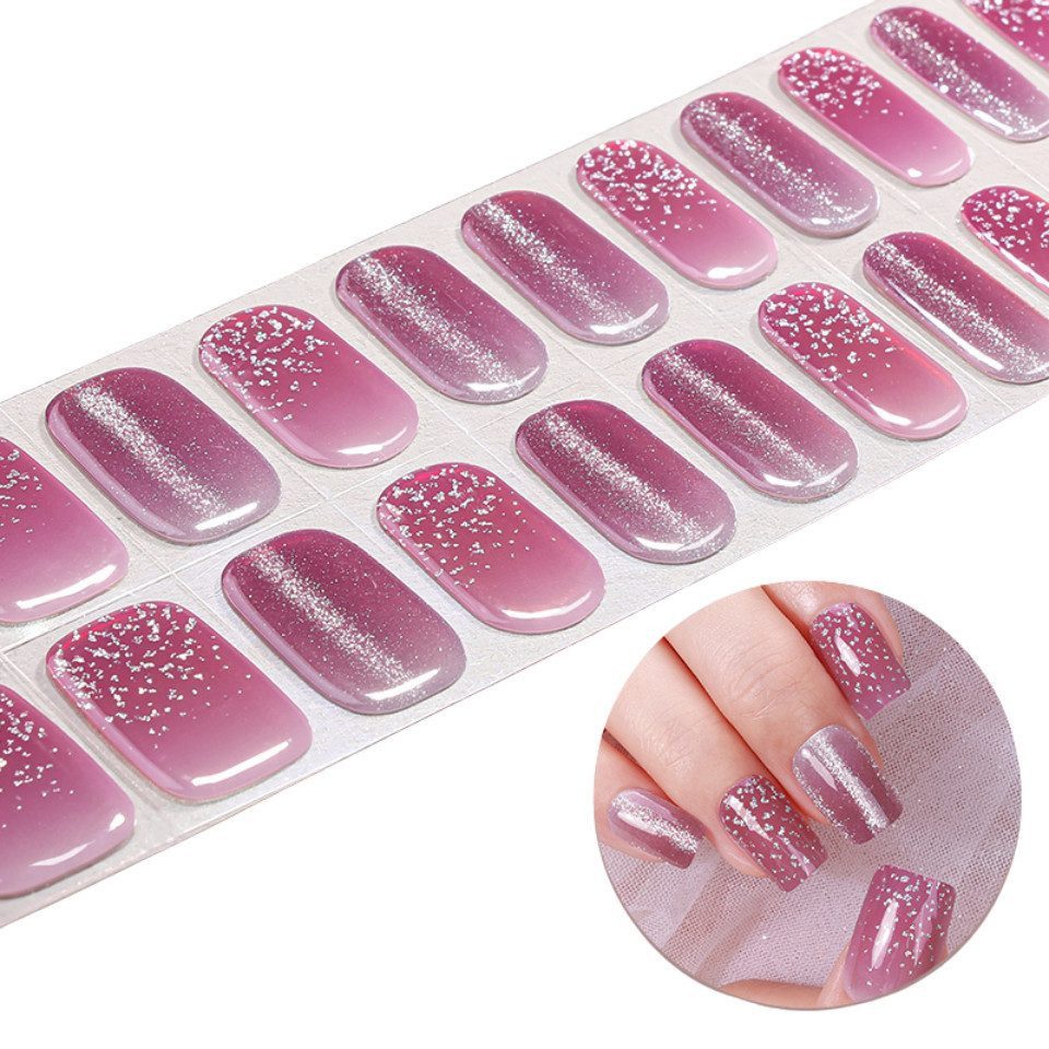 Rötting Design Kunstfingernägel zum Aufkleben 22 Stk Gel Nails Kunstnägel Nagelsticker Saloon-Qualität, Set 22-tlg., Gelnägel Set inkl. Manikürstäbchen & Nagelpfeile, Gel Nails zum Aufkleben - ohne UV - Nail Art - passgenau