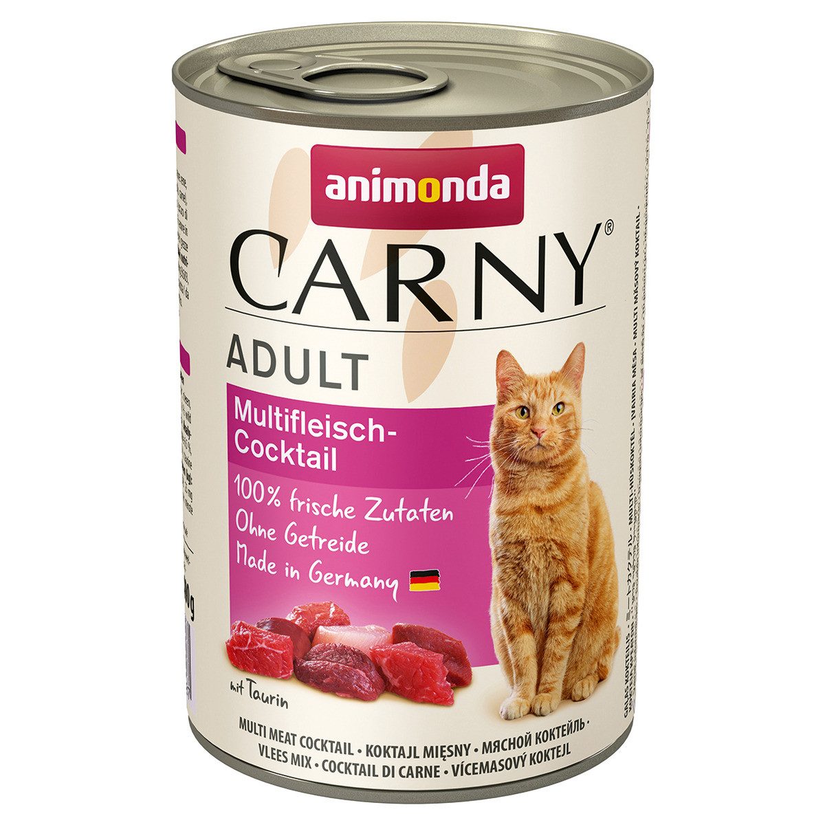 Animonda Carny Adult Multi-Fleischcocktail 400 g - 6 Stück, Nassfutter für: Katze