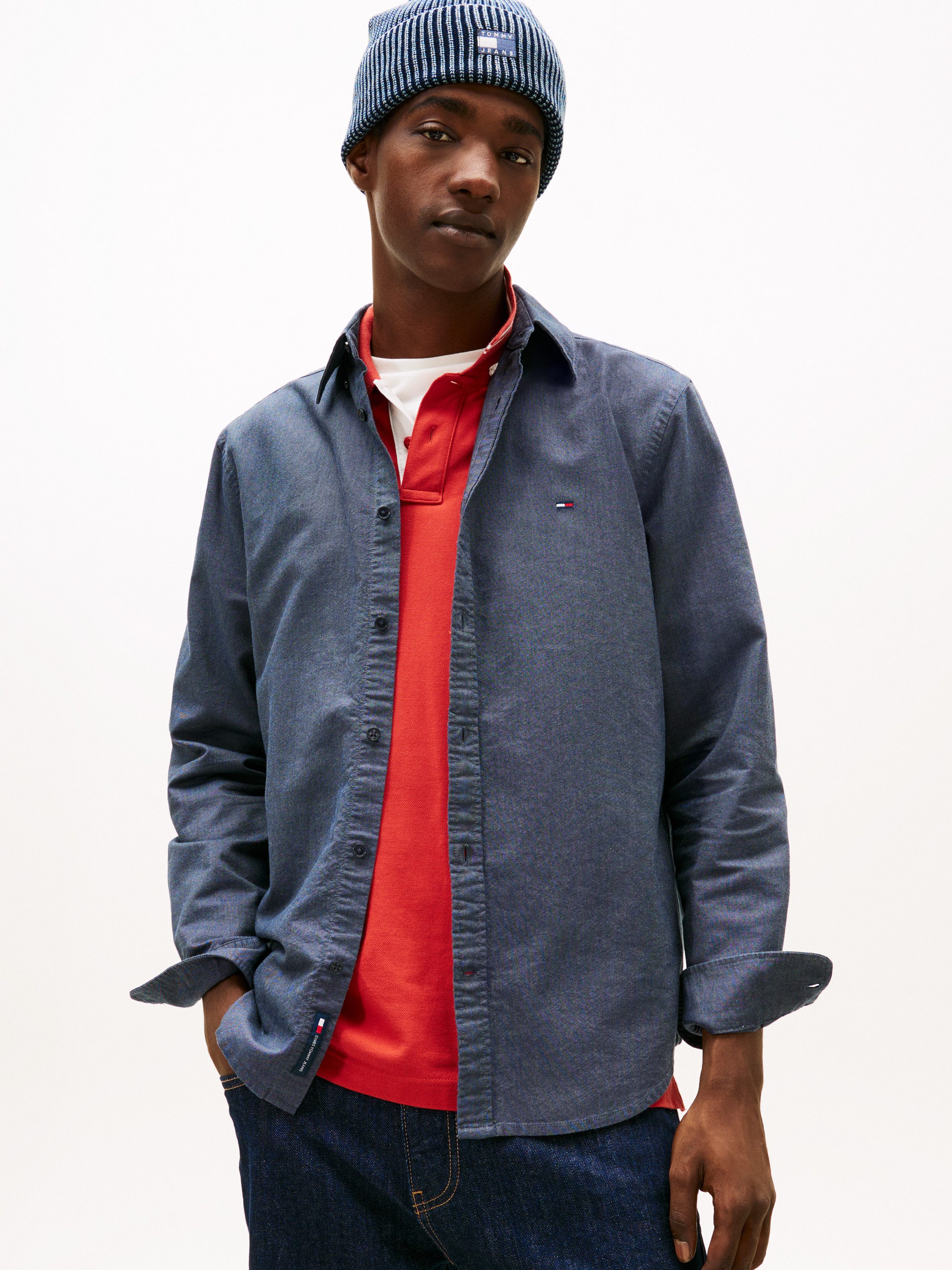 Tommy Jeans Langarmhemd TJM OXFORD regular fit, Button-down-Kragen, basic günstig online kaufen