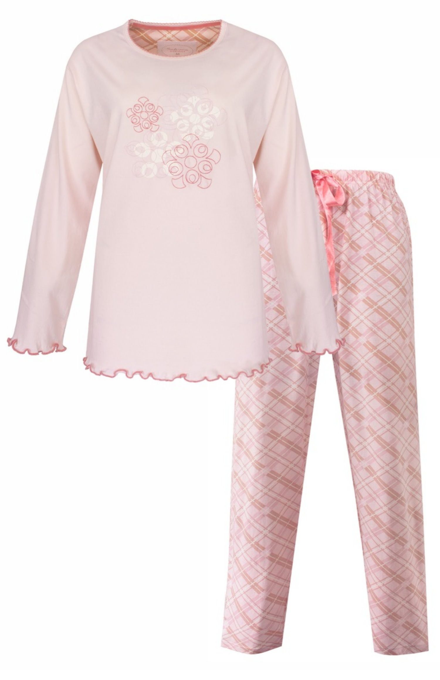Tenderness Schlafanzug Damen Pyjama Langarm (2 tlg) Baumwolle