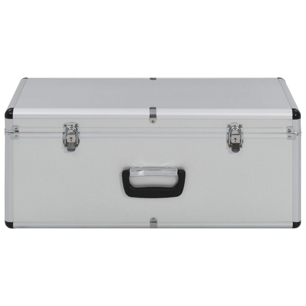 Silbern vidaXL 2 (2 St) Stk. Werkzeugbox Aufbewahrungskoffer Aluminium