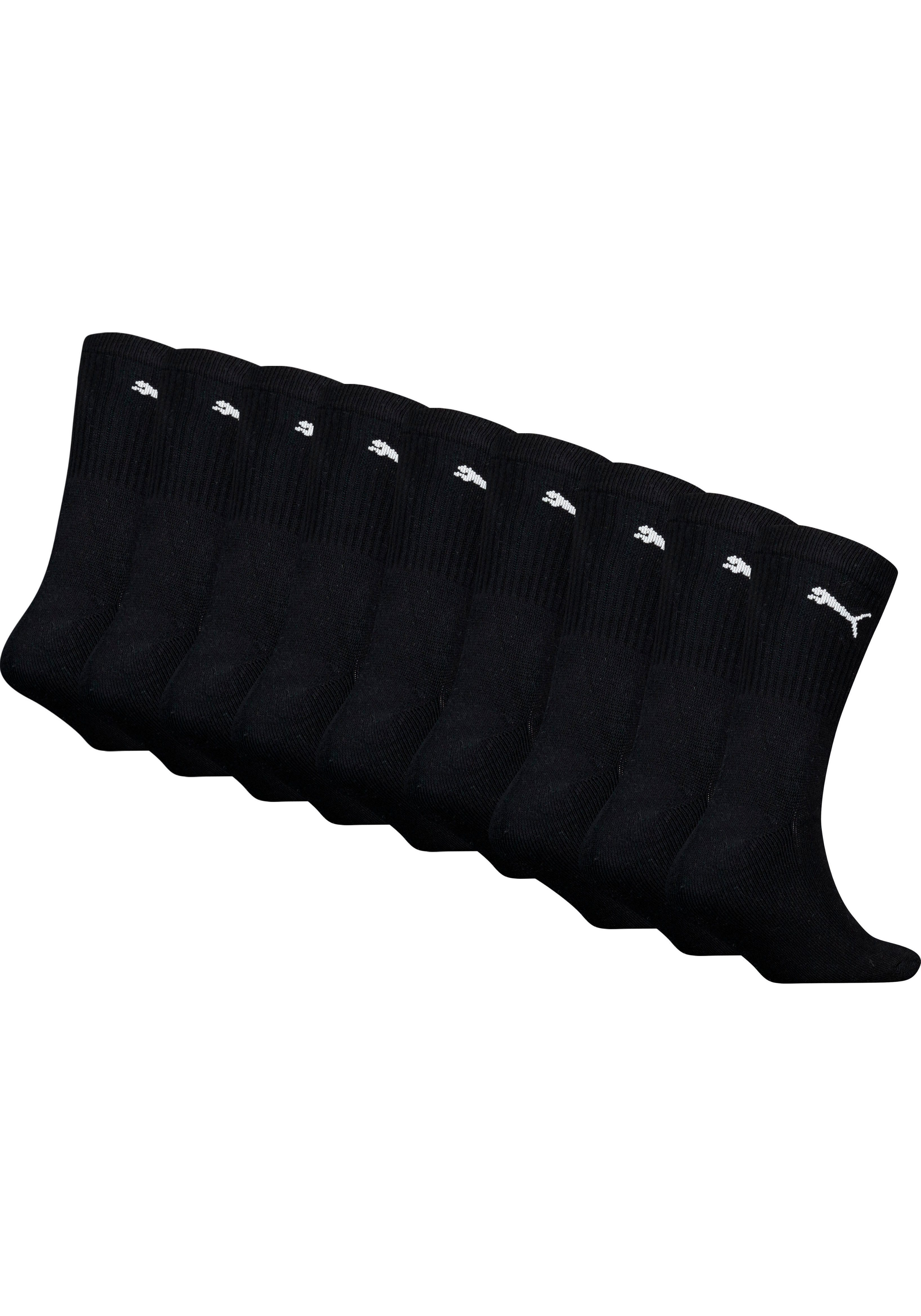 PUMA Tennissocken JUNIOR CREW SOCK 9P ECOM (9-Paar) Puma Cat am Bündchen