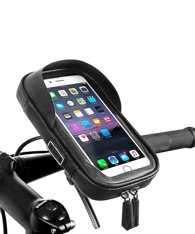 TiyoBike Fahrradtasche Fahrrad Halterung Smartphone Halter Universal Tasche E Bike schwarz