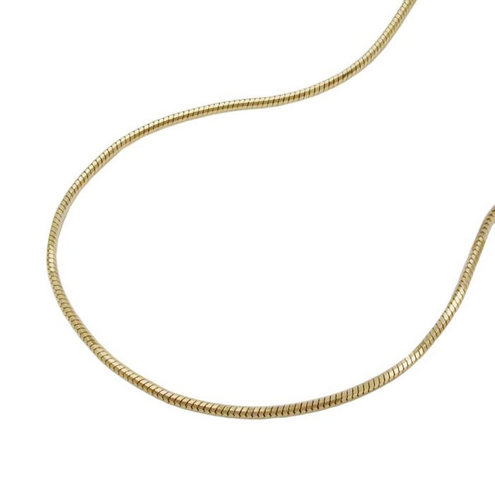 Schmuck Krone Goldkette 0 7mm Schlangenkette 5-kant Collier Halskette 585 Gelbgold Damen 45cm Goldkette