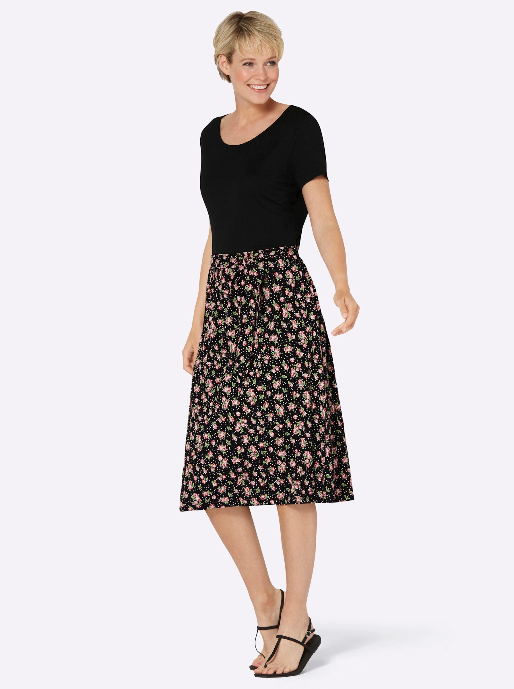 Sieh an! Etuikleid Jersey-Kleid Kurzarm günstig online kaufen