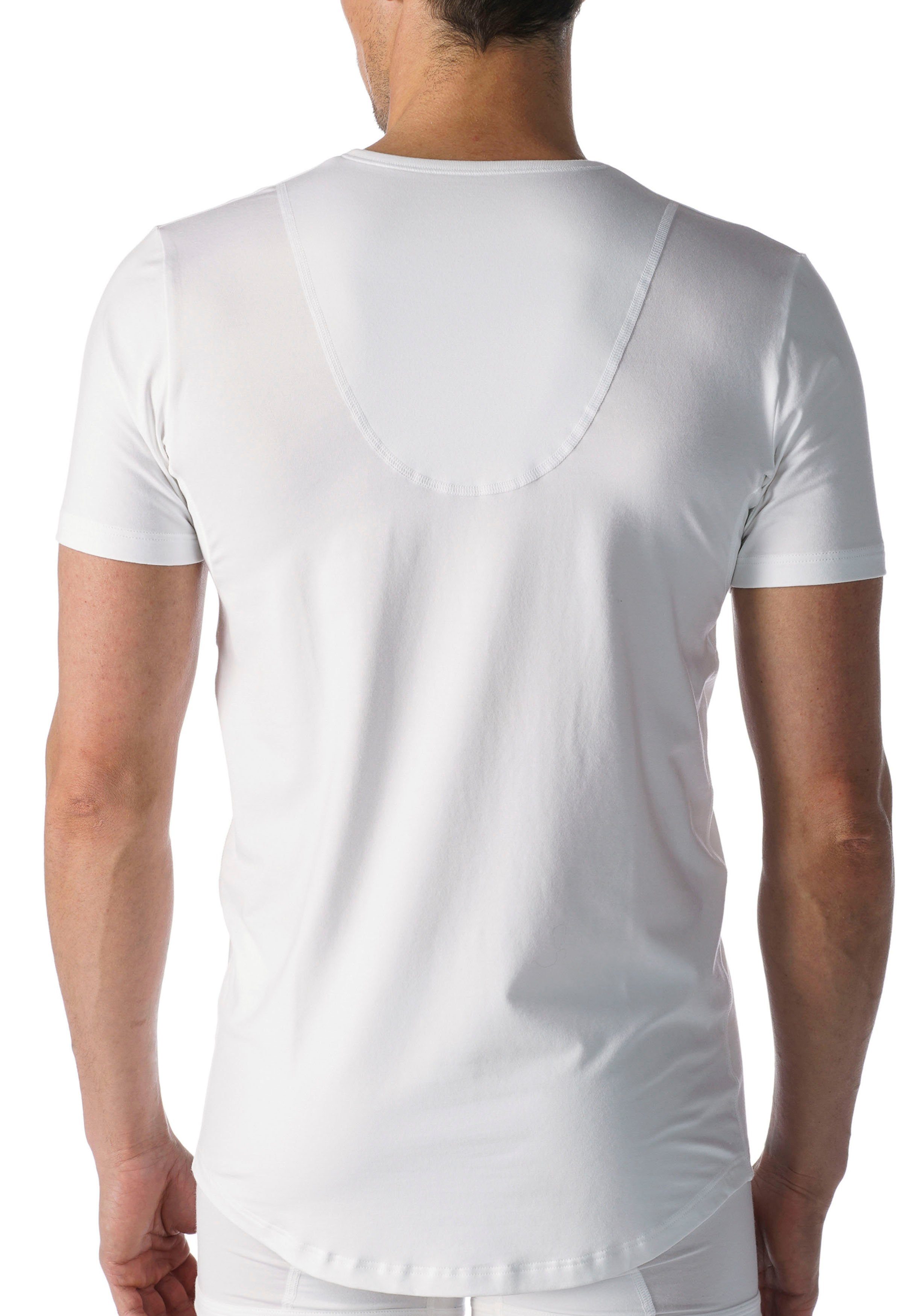 Unterziehshirt Functional Weiß Businesshemd Dry unsichtbar, Halbarm Cotton Mey unter dem