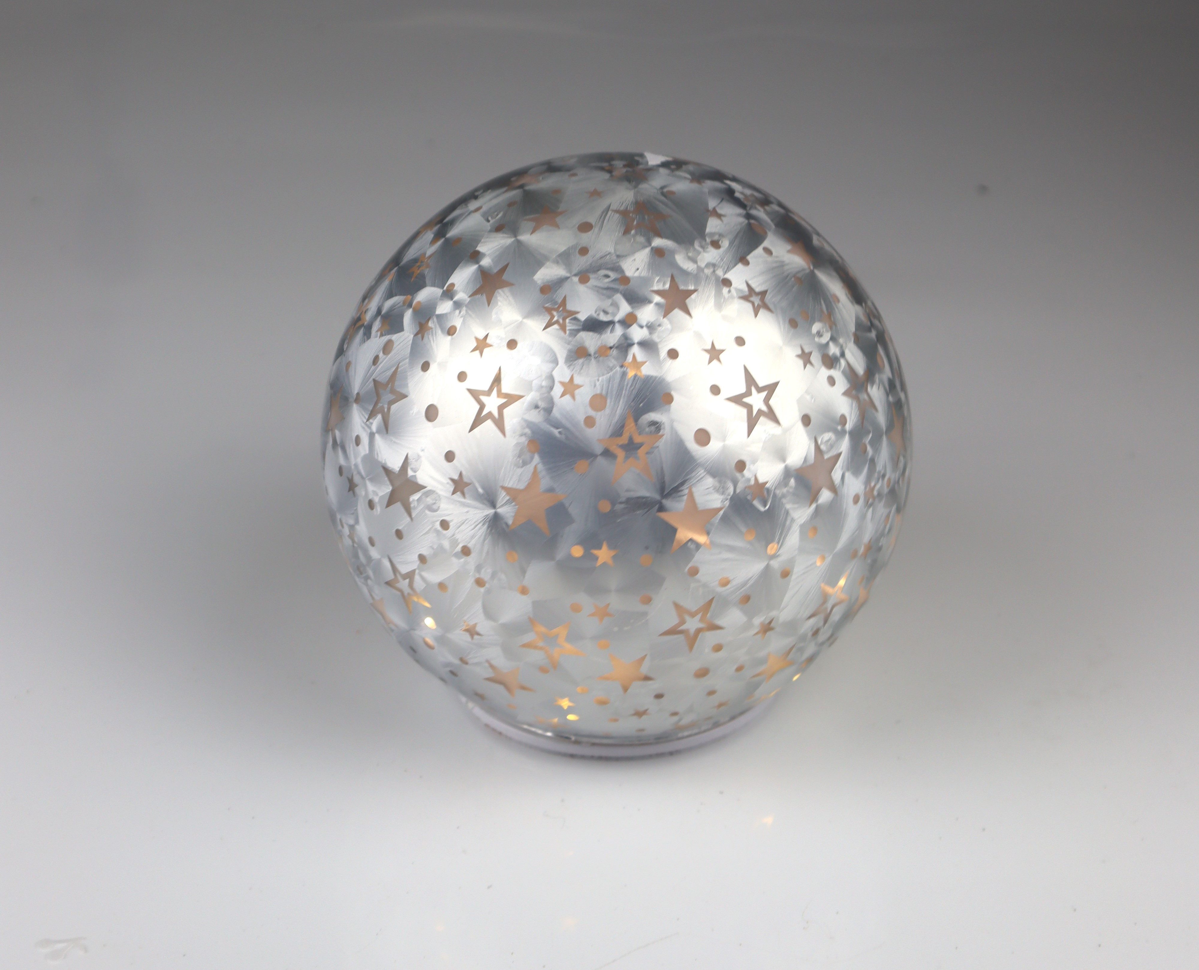 AM Design LED Dekoobjekt Kugel Stern-Optik, drehend, LED fest integriert, Ø: 12 cm