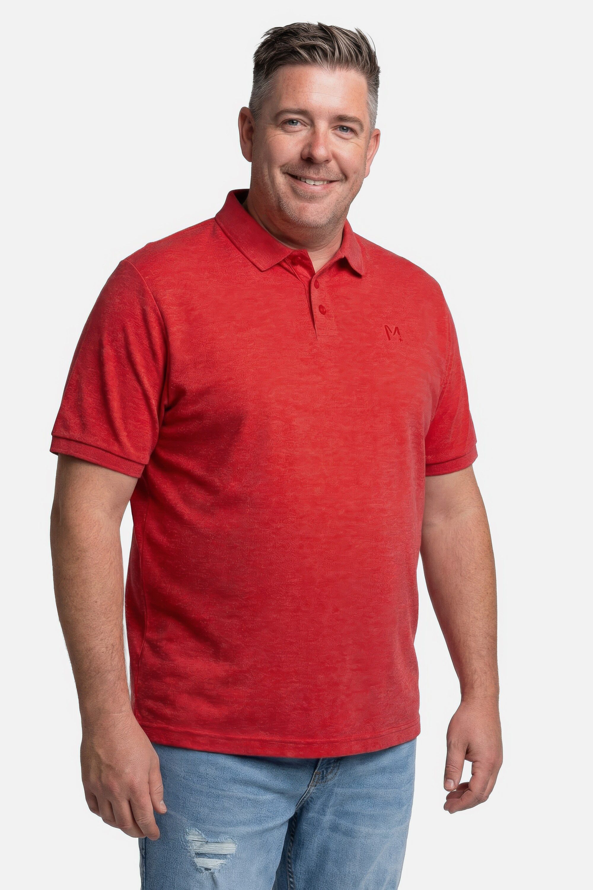 Men Plus Poloshirt Poloshirt Basic Piqué Halbarm