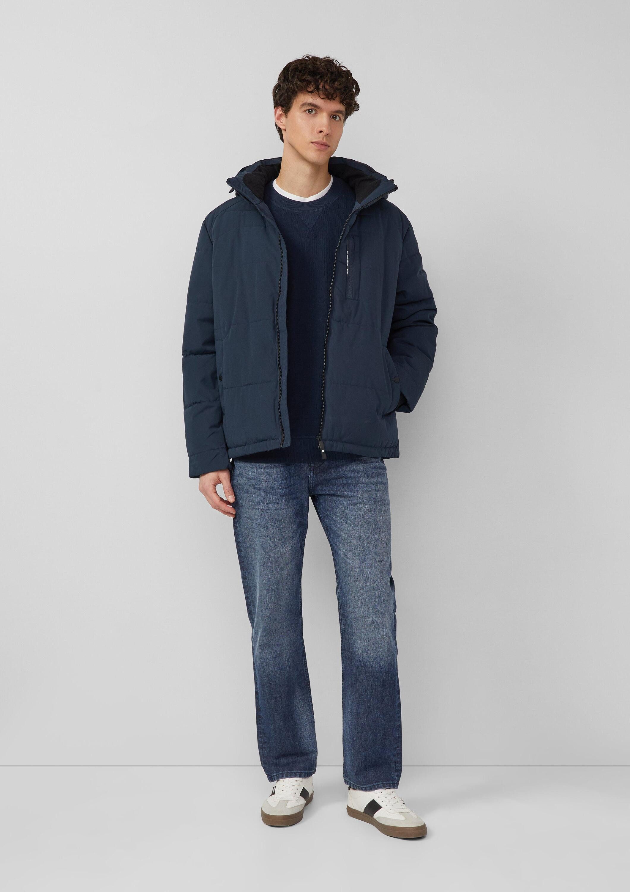 s.Oliver Sweatshirt Sweatshirt Strukturiertes Sweatshirt mit Rippbündchen