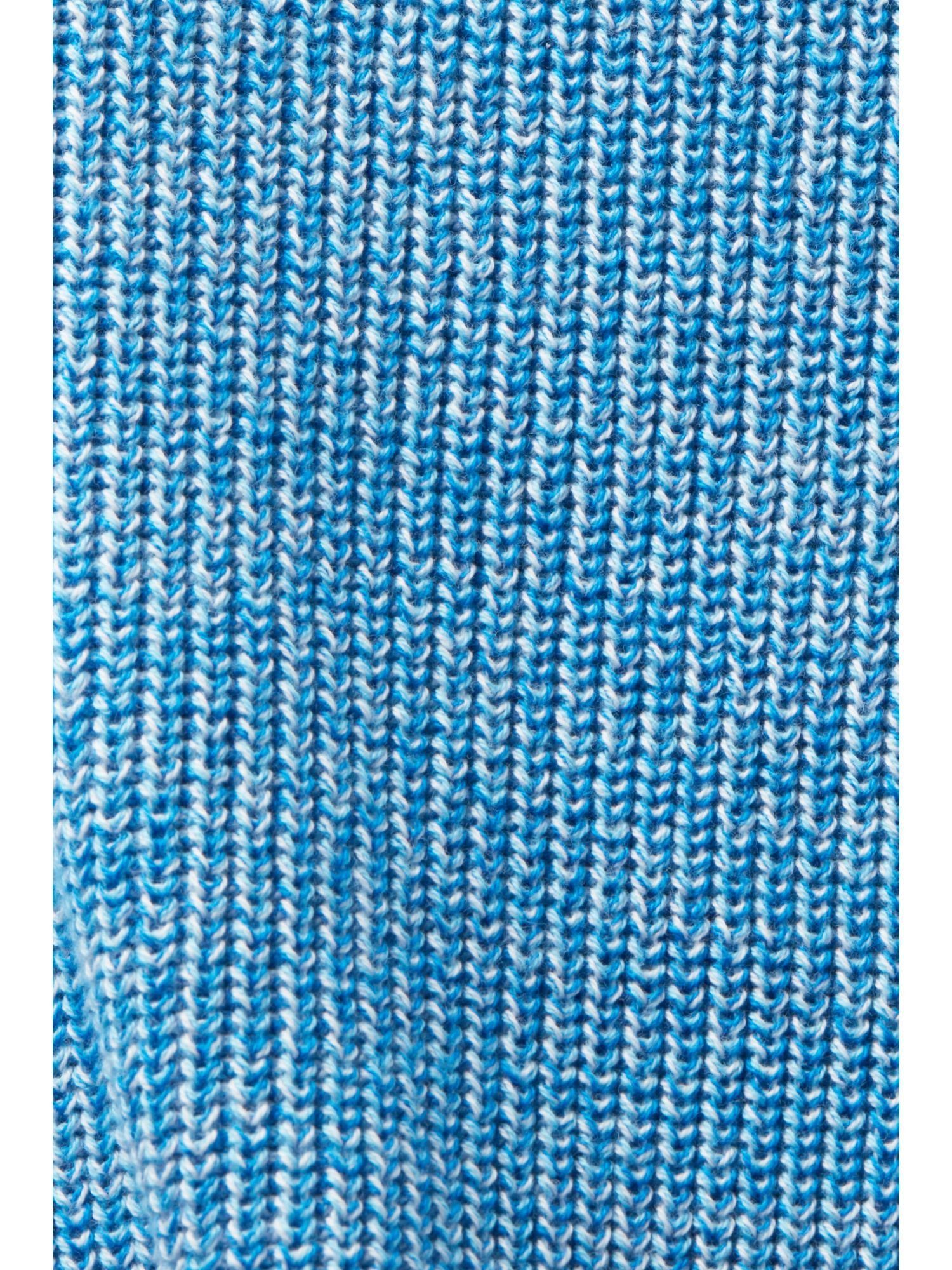 Esprit PASTEL (1-tlg) Strickjacke mit BLUE Strick-Cardigan Melierter Rollkragen Collection