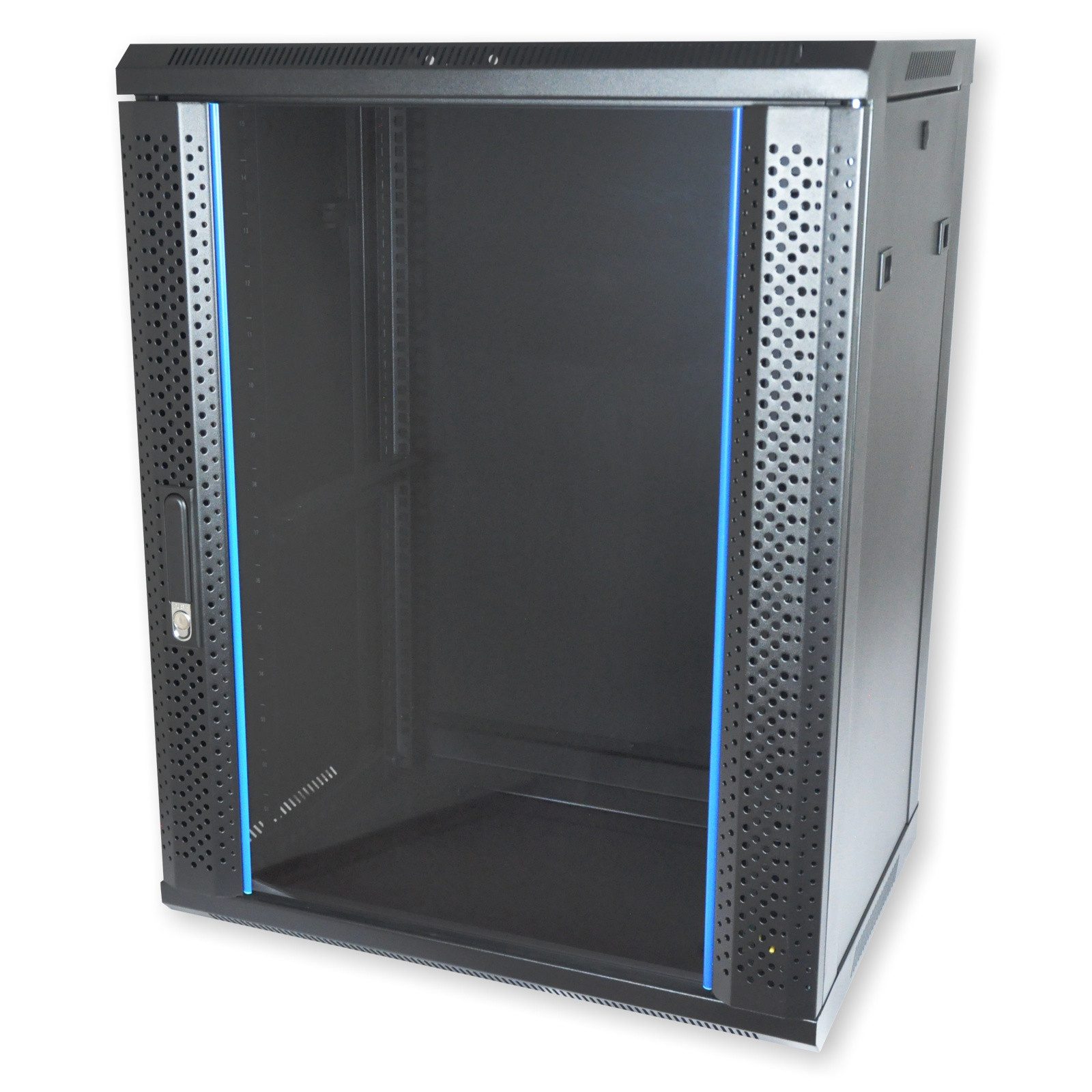 Serverschrank Netzwerkschrank Eleganz 15HE Wandmontage 600x450x370mm (BxTxH)