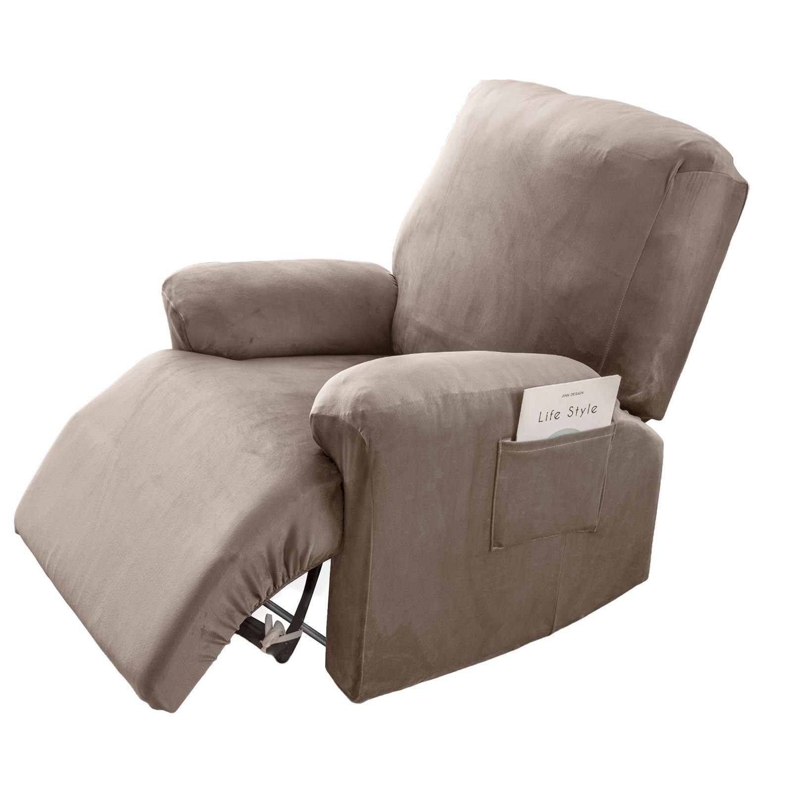 Qelus Sesselhusse Sesselschoner für Fernsehsessel,Samt Strecken Relaxsessel günstig online kaufen