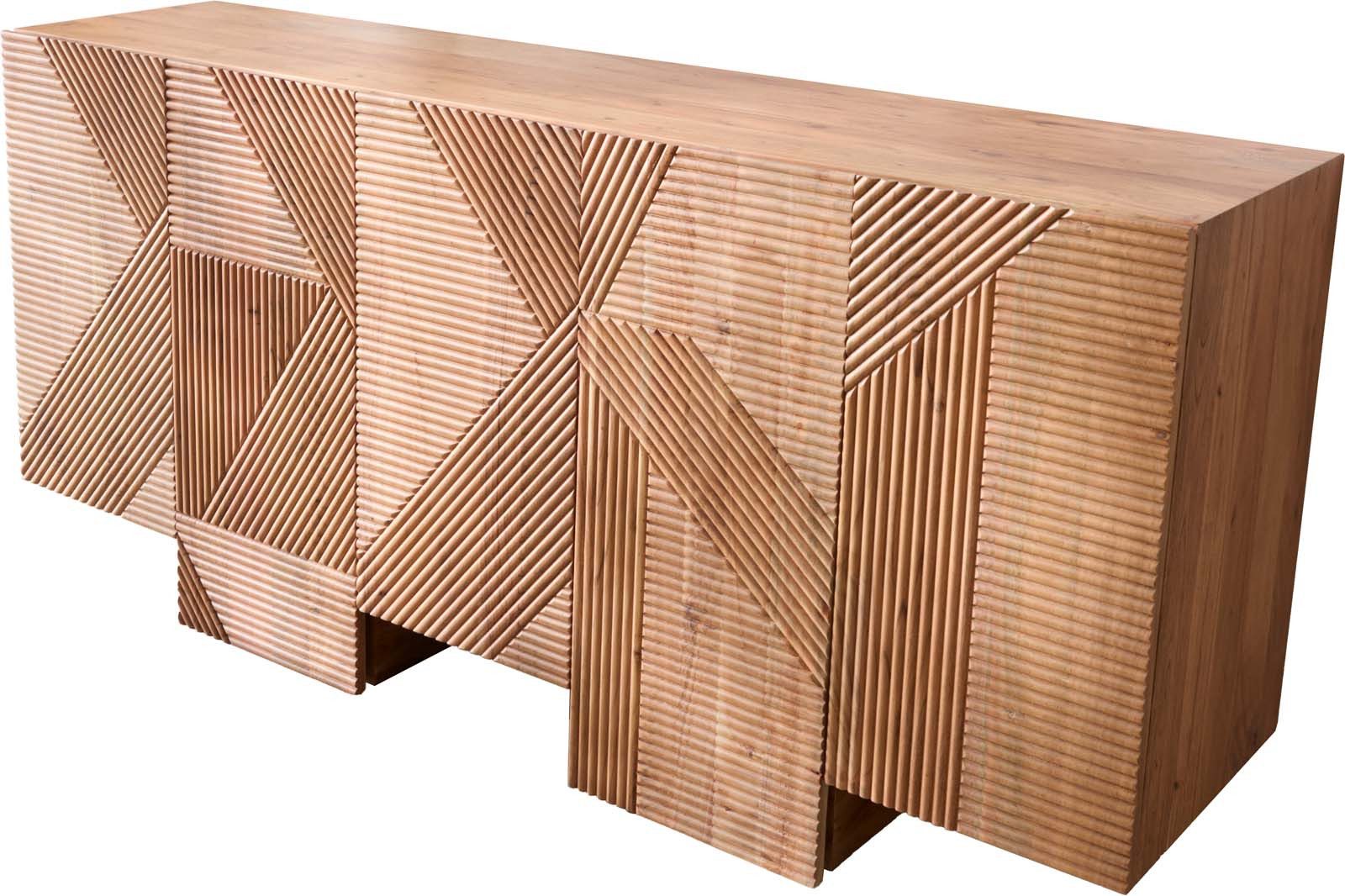 DELIFE Шкафы-Set Naxxar, Akazie Natur 180 cm 5 Türen Sideboard