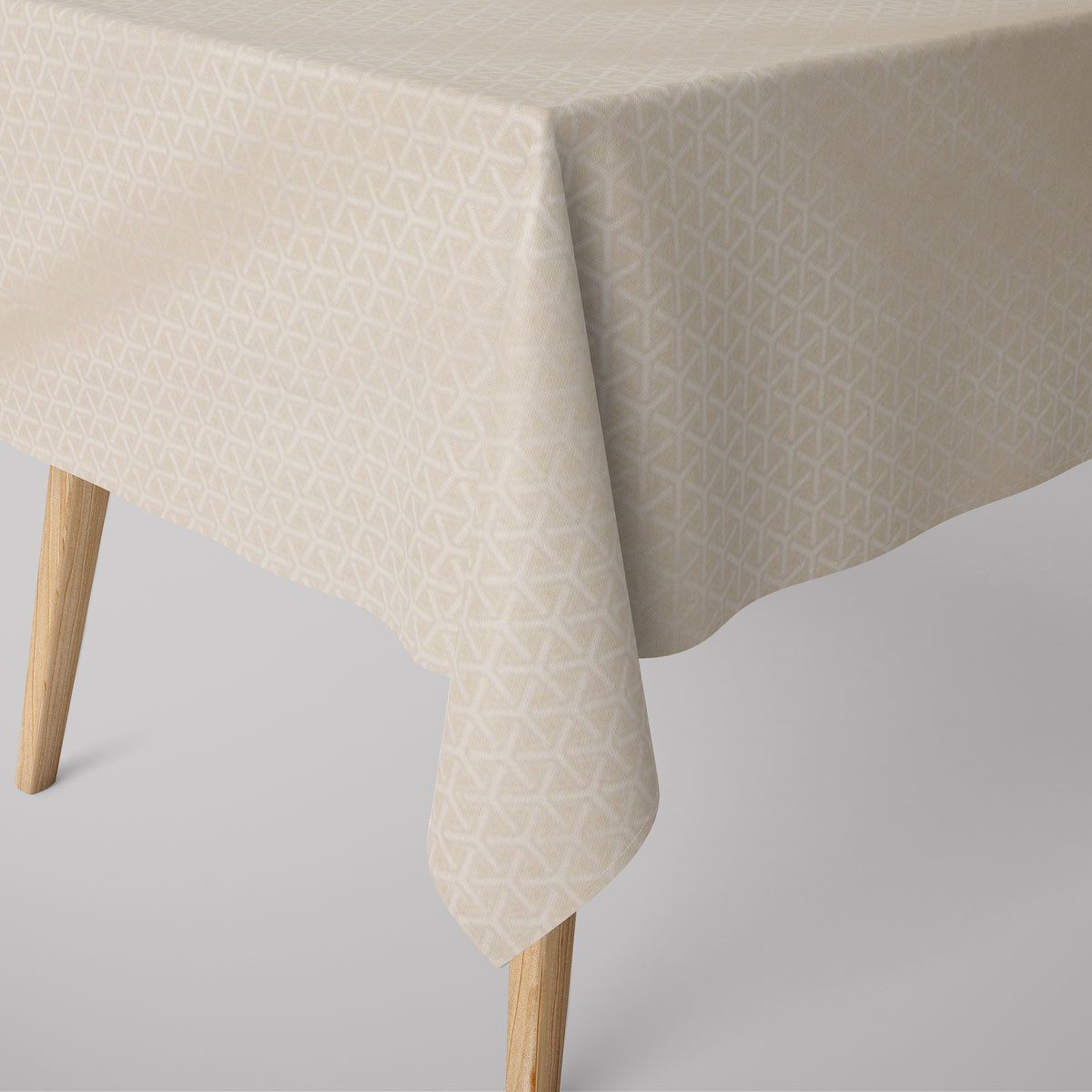 SCHÖNER LEBEN. Tischdecke SCHÖNER LEBEN. Tischdecke geometrisch Linien Y natur weiß div. Größen, handmade
