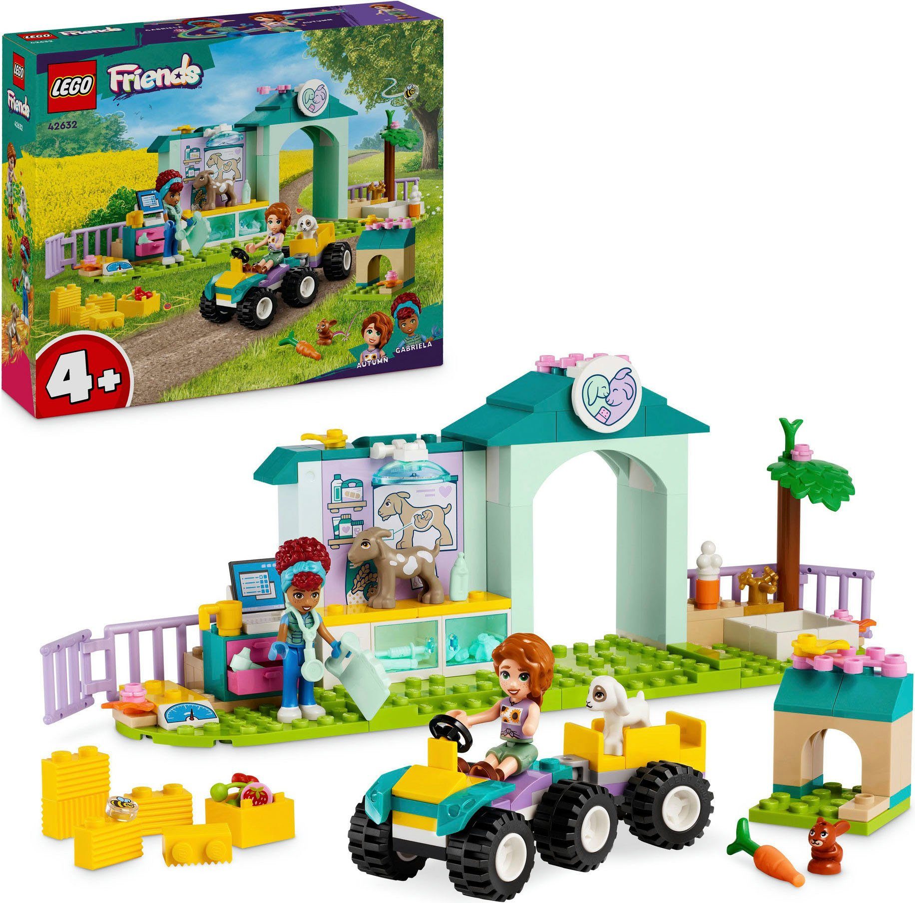 LEGO® Konstruktionsspielsteine Farmtierklinik (42632), LEGO Friends, (161 St), Made in Europe