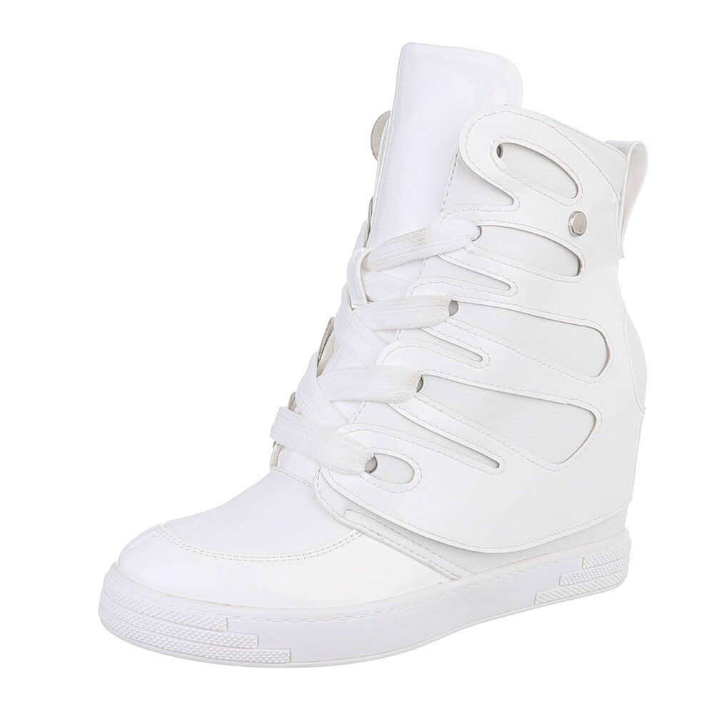Ital-Design Damen High-Top Freizeit Schnürstiefelette (87108905) Keilabsatz günstig online kaufen