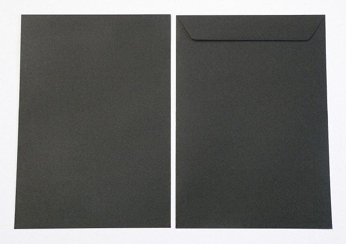 Blanke Briefhüllen Versandtasche Посылочные принадлежности 220x312mm 120g/qm gummiert VE=100 Stück schwarz.