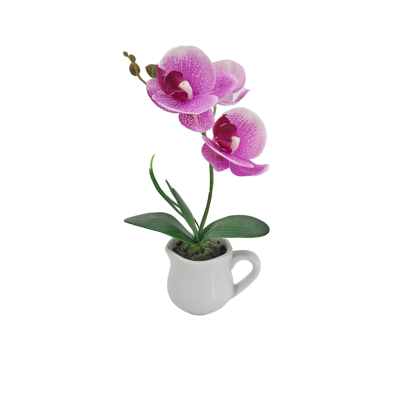 Kunstblume Kunstblume pink Orchidee im Topf Leilani, NTK-Collection, Höhe 27 cm, Kunstpflanze Dekoration