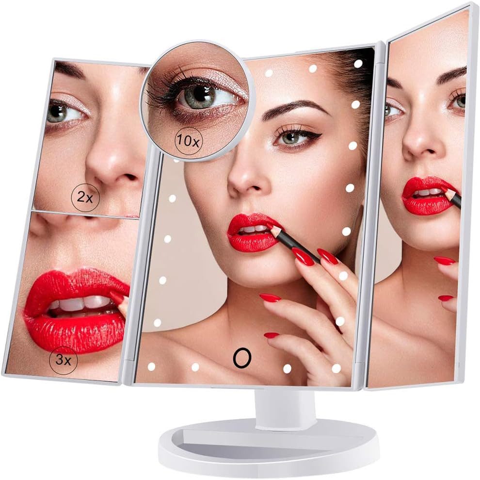 ibettertec Kosmetikspiegel Schminkspiegel mit LED Beleuchtung,Tischspiegel günstig online kaufen