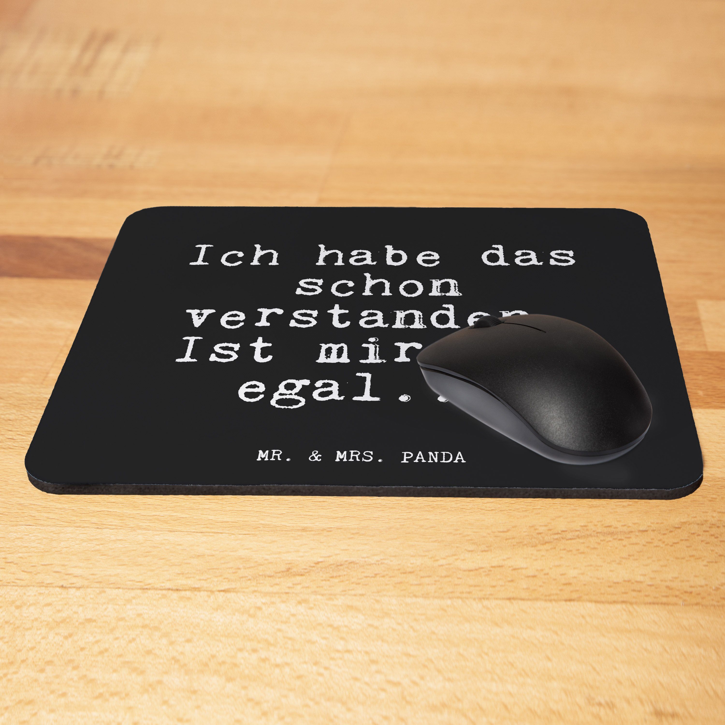 Mr. & Mrs. Panda Mauspad »Ich habe das schon... Schwarz Geschenk