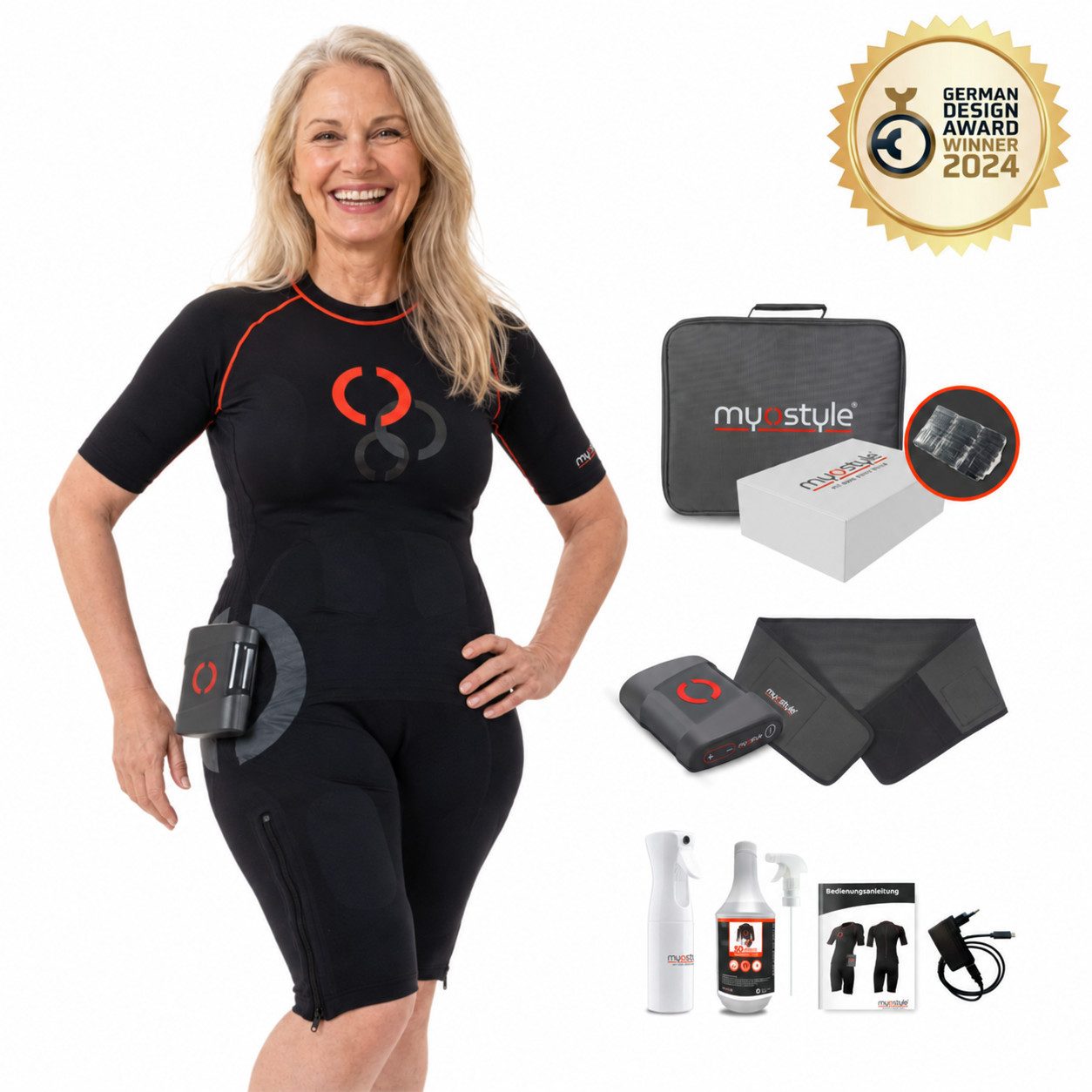 myostyle EMS-Gerät Sanftes EMS-Training ab 45+ mit neuer MF-Technologie & kabellos