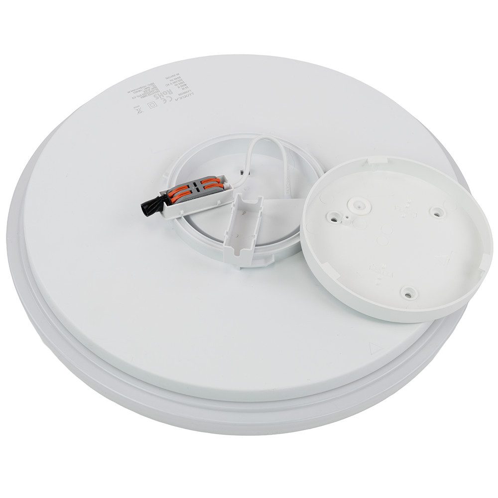 LUXULA Aufbauleuchte LUXULA LED Deckenleuchte 12 W 4000 K Neutralweiß Weiß, LED fest integriert, Neutralweiß