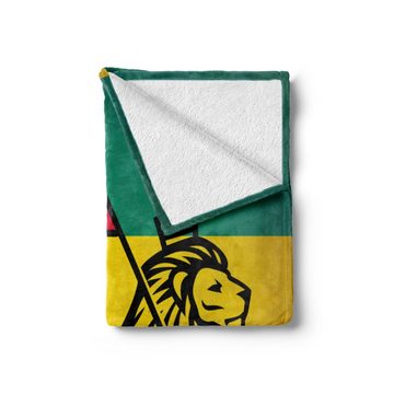 Wohndecke Gemütlicher Plüsch für den Innen- und Außenbereich, Abakuhaus, Rasta Judah Lion Rastafari Flagge