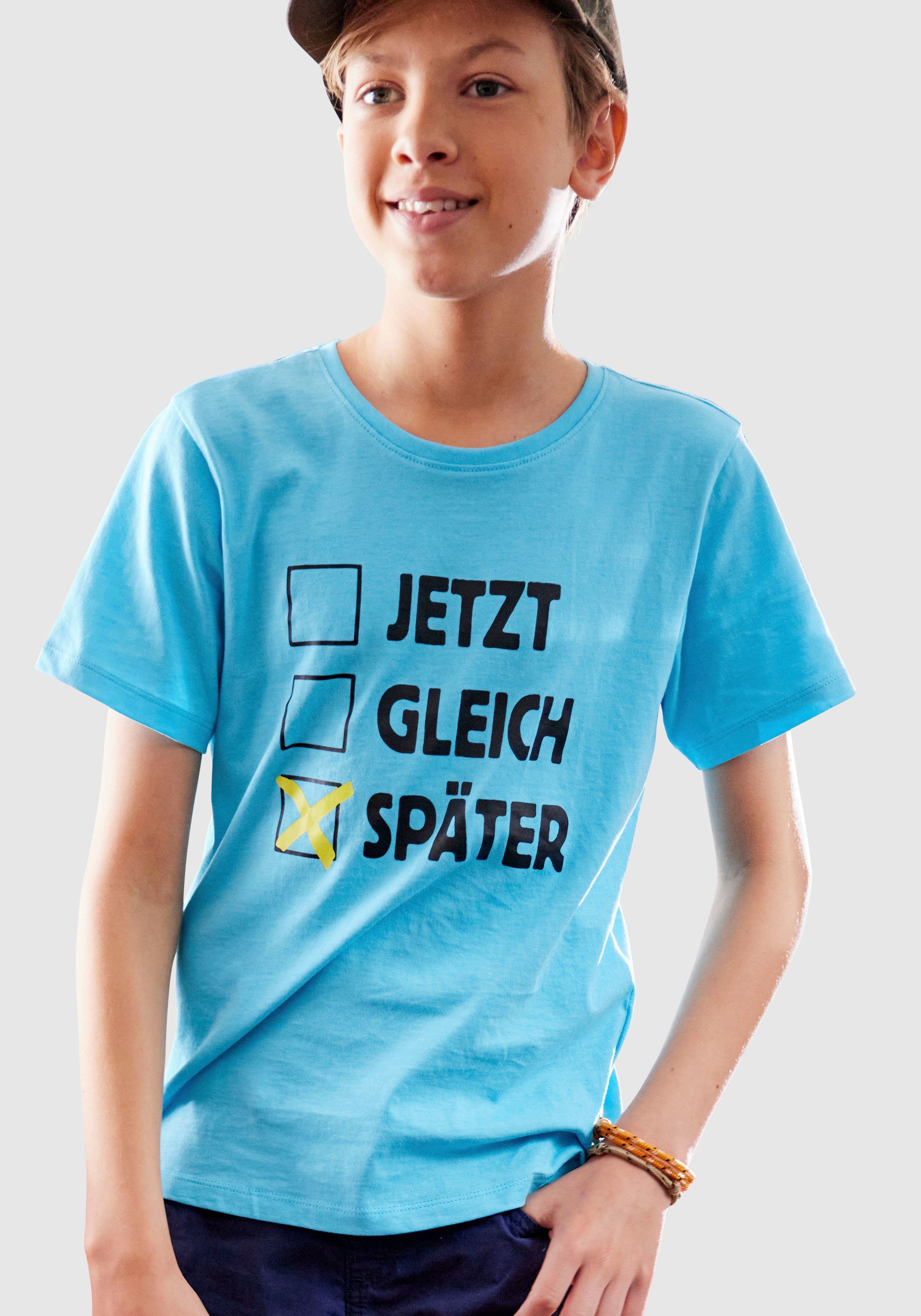 SPÄTER, T-Shirt Spruch KIDSWORLD