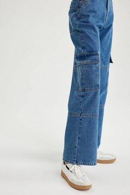 DeFacto Weite Jeans Damen Weite Jeans STRAIGHT FIT CARGO