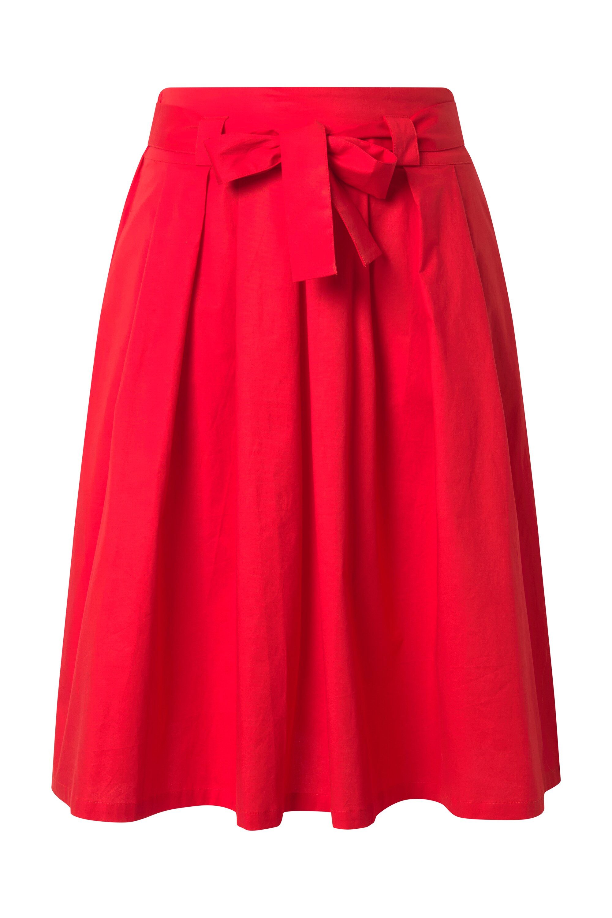 Ulla Popken Jerseyrock Faltenrock A-Linie Komfortbund Bindeband