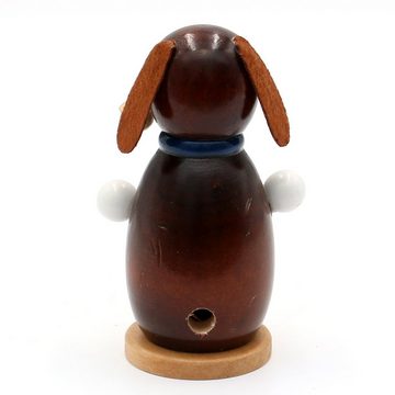 Dekohelden24 Räuchermännchen Holz-Räuchermann Hund, in braun, ca. 13 cm, (1 St)