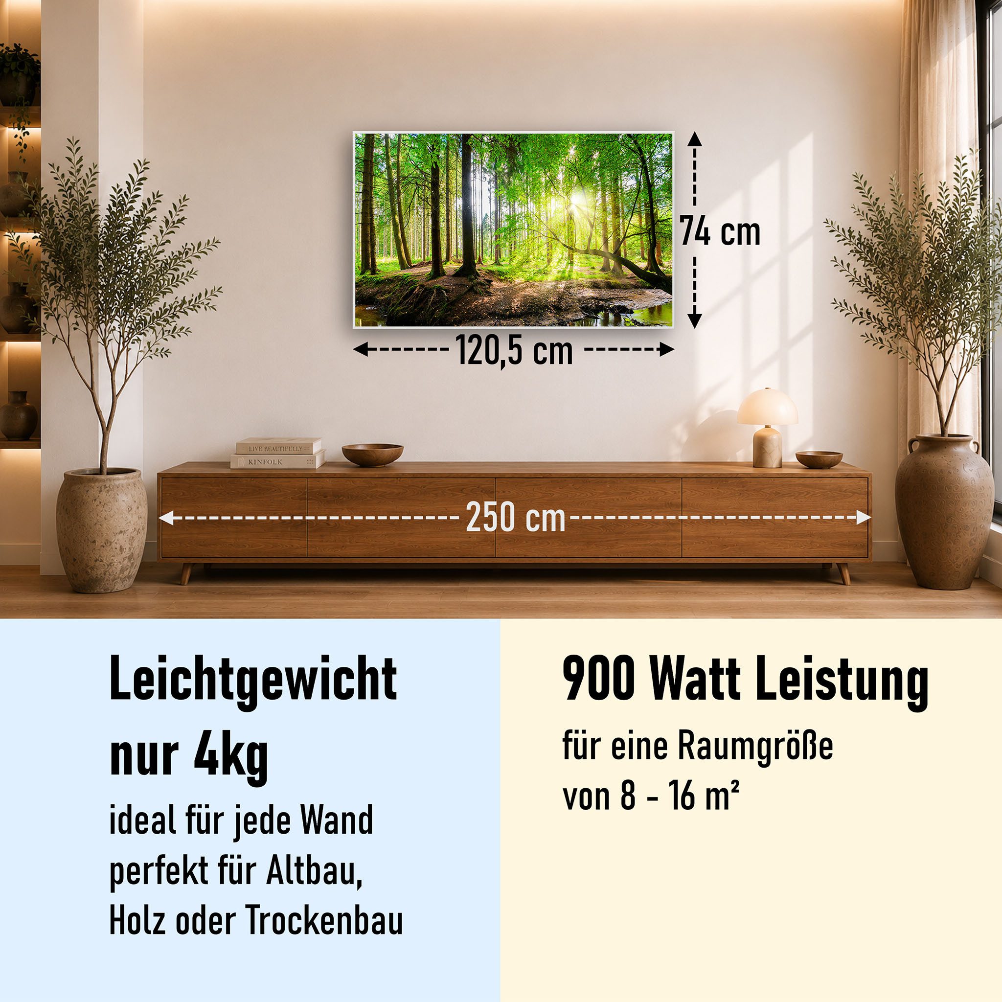 STEINFELD Heizsysteme Infrarotheizung Bild 900W