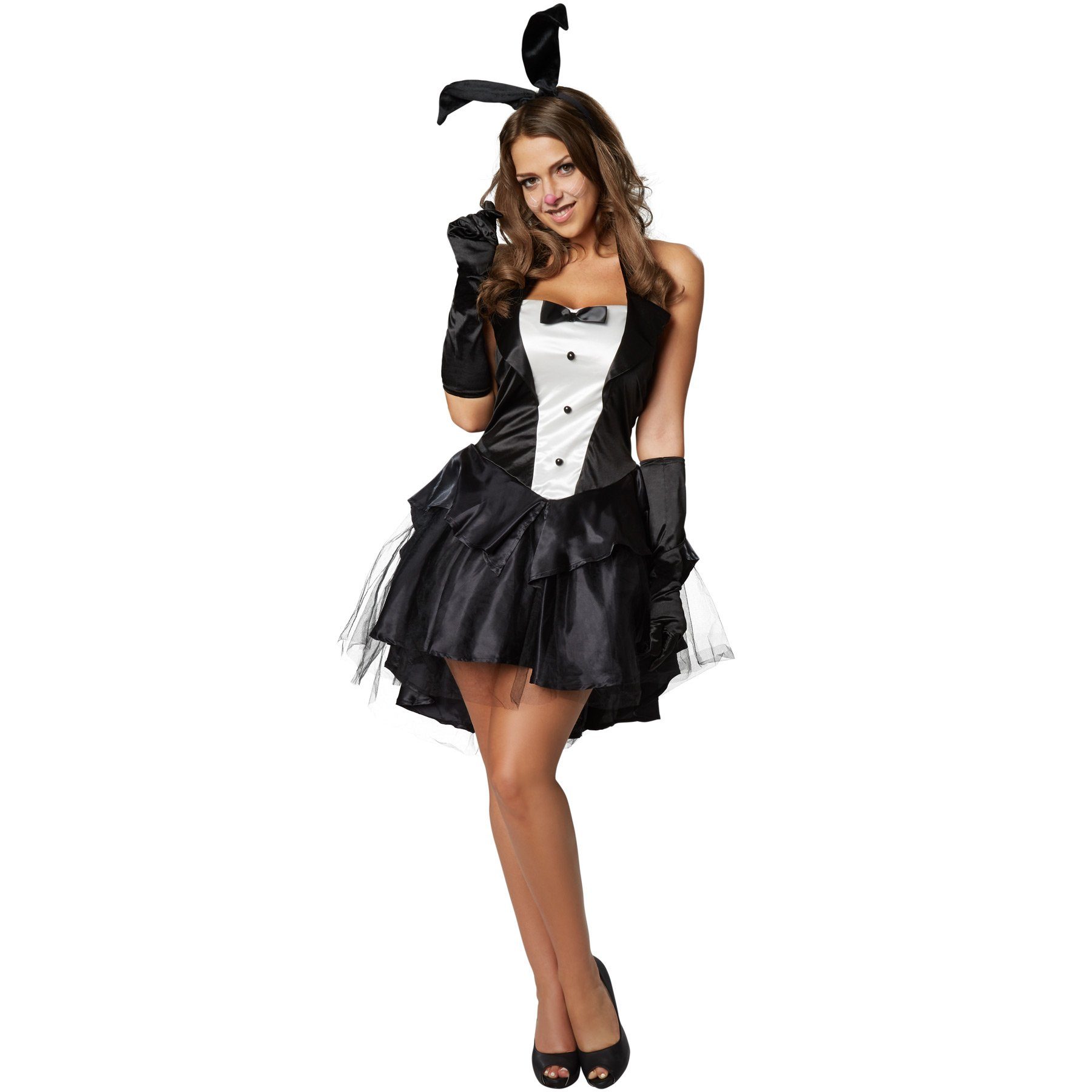 dressforfun Kostüm Frauenkostüm Sexy Bunny, Sexy Neckholderkleid in Schwarz günstig online kaufen