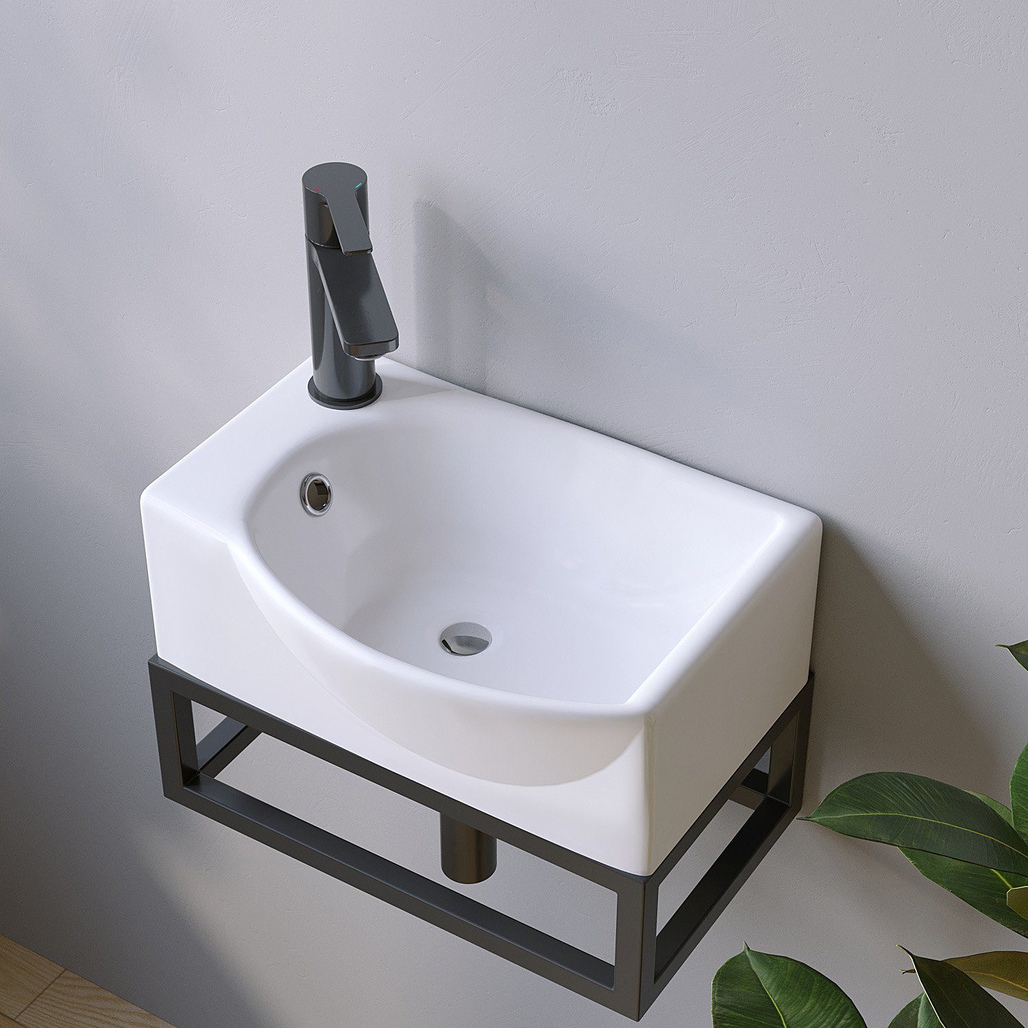 AQUABATOS Waschbecken Aufsatzwaschbecken mit/ohne Hahnloch rund günstig online kaufen