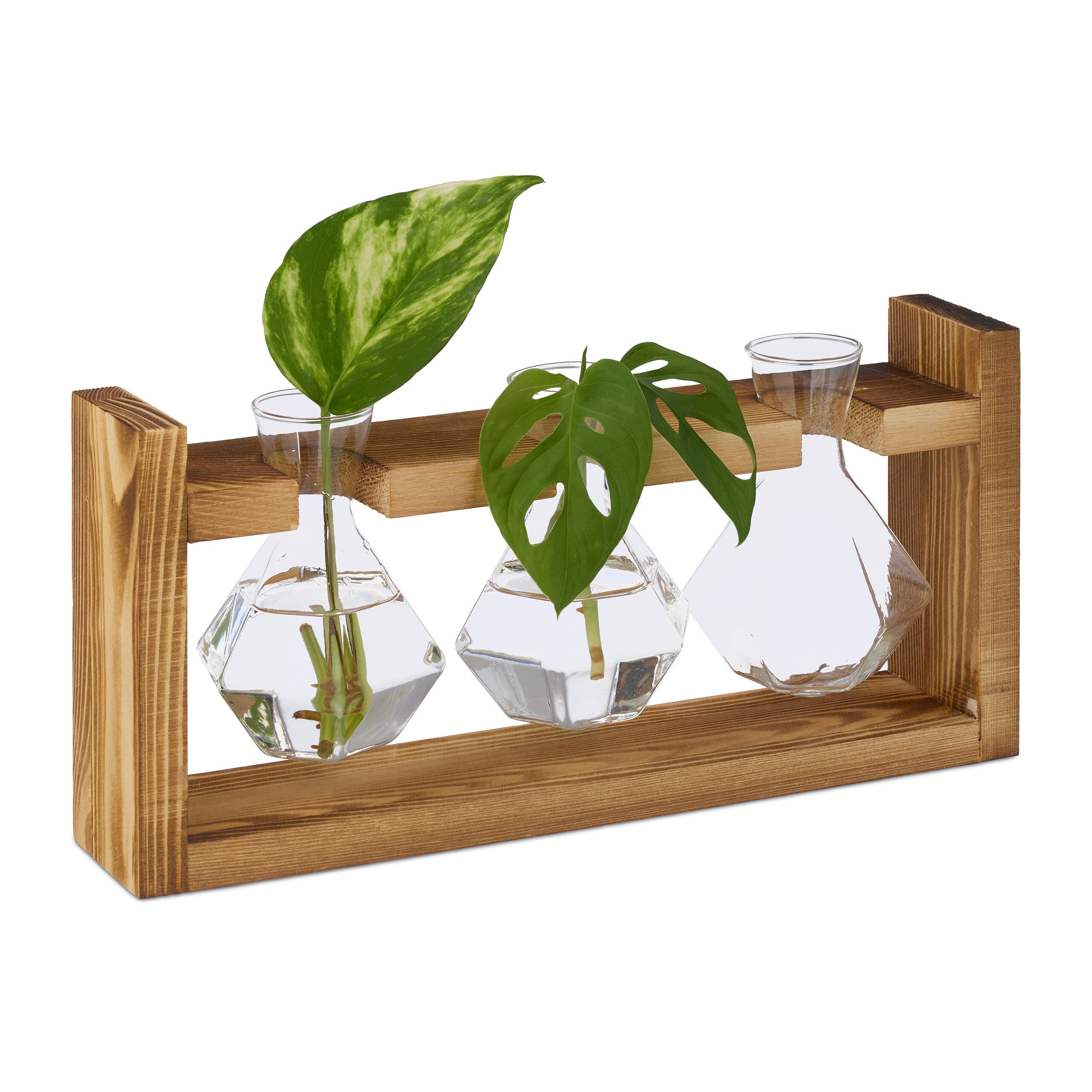 relaxdays Dekovase Reagenzglas Vase mit Ständer, günstig online kaufen