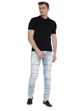 Cipo & Baxx Straight-Jeans im Destroyed Look Slim Fit