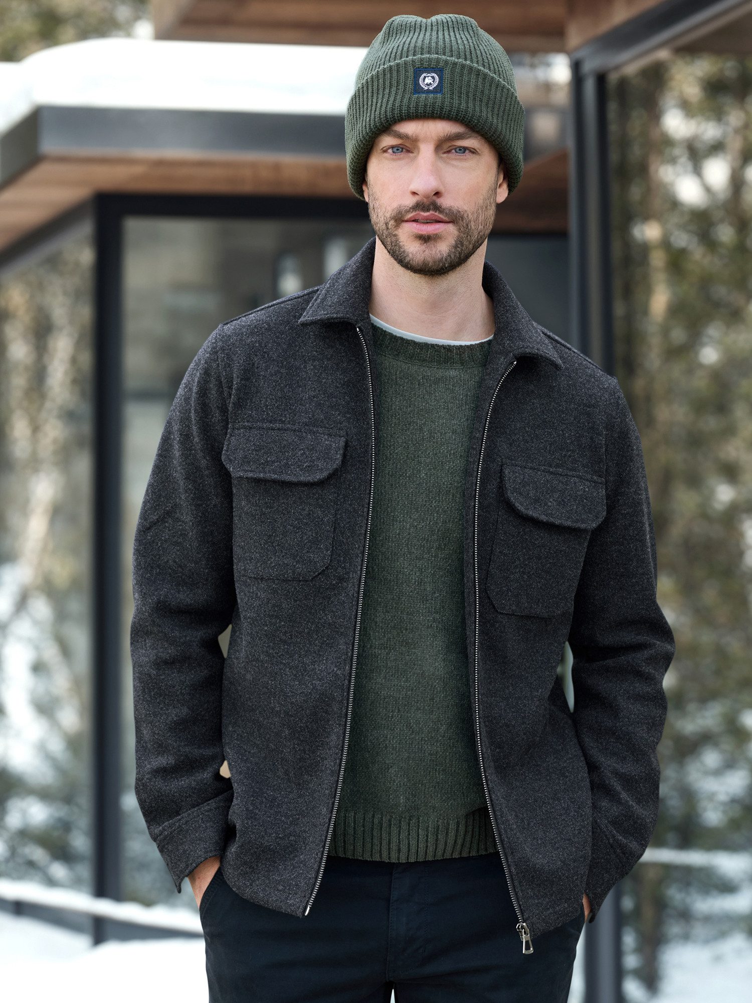 LERROS Langarmhemd LERROS Herren Overshirt in urbanem Style günstig online kaufen