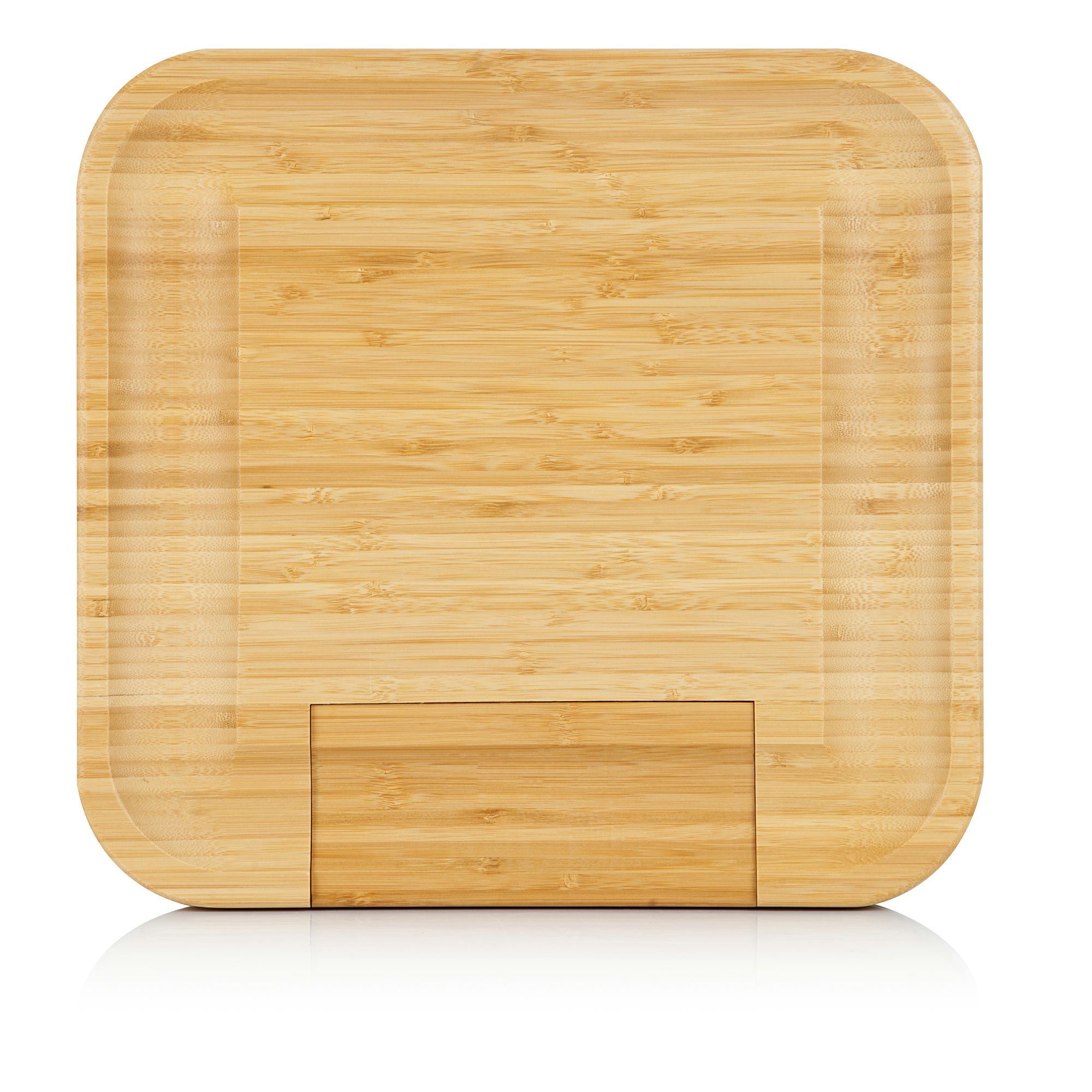 Mahlzeit Käsebrett x (Set), 36 Holz, 5 Käsemesser cm, Bambus mit Edelstahl 34 x inkl. Käseplatte aus Käsebrett Käsemesser, 4x Bambus