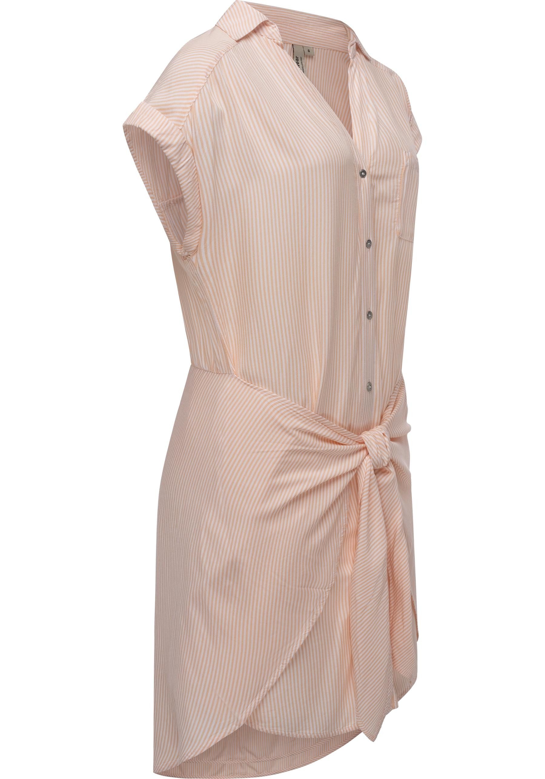 Ragwear Blusenkleid Bahaya Stripe gestreiftes Damen Sommerkleid mit Bindeba günstig online kaufen
