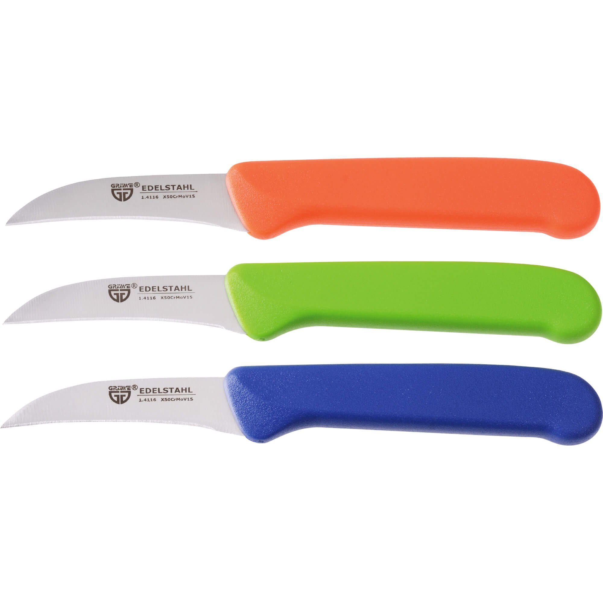 GRÄWE Allzweckmesser GRÄWE Küchenmesser 3 Stück, Edelstahl