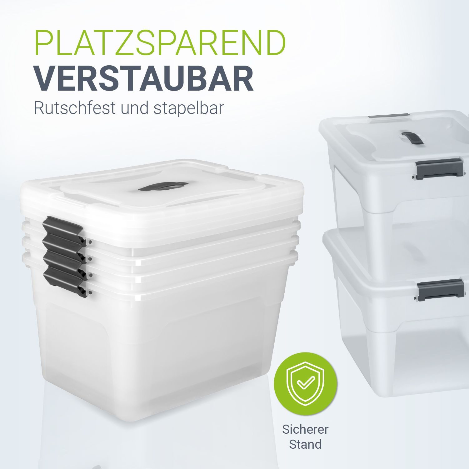Juskys Aufbewahrungsbox (4 St), stabil, verschließbar günstig online kaufen