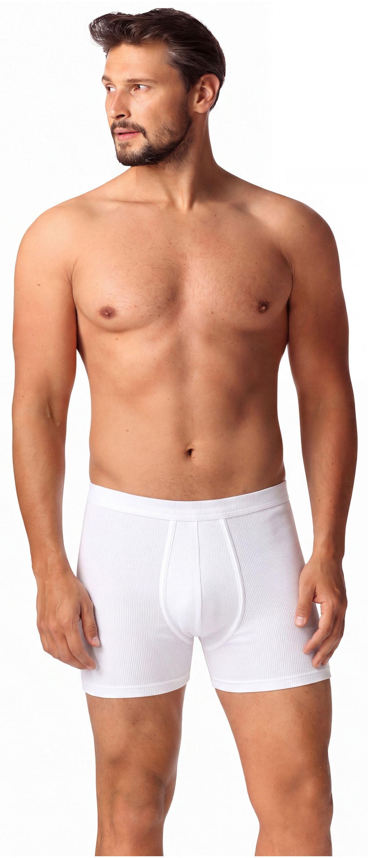 Comte Boxershorts (2-St., 2er-Pack) Herren Unterhosen Shorts 2er-Pack Pants mit Eingriff Feinripp