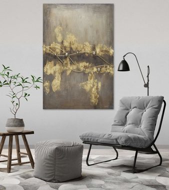 KUNSTLOFT Gemälde Punktsymmetrie 120x80 cm, Leinwandbild 100% HANDGEMALT Wandbild Wohnzimmer