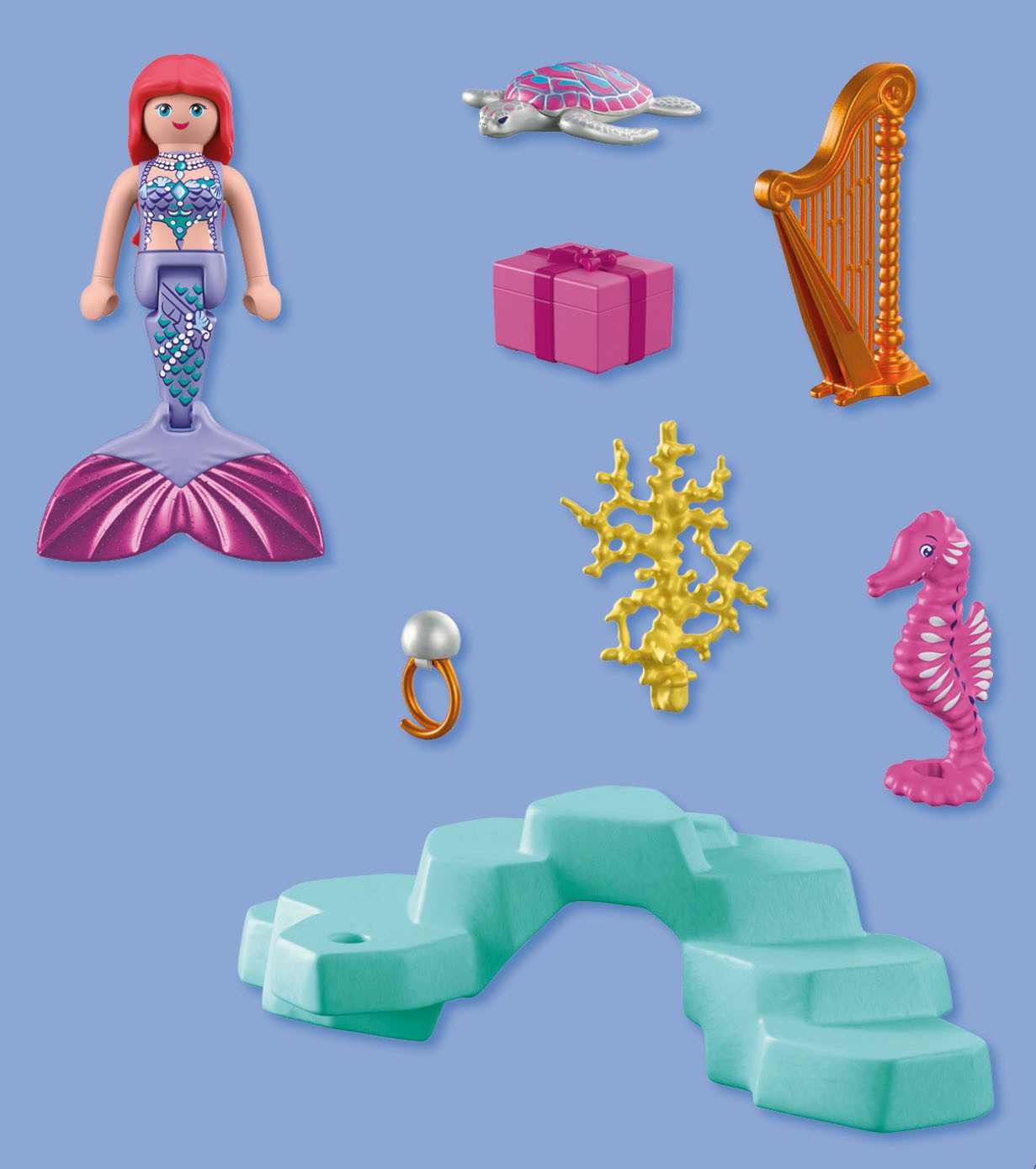 Playmobil® Meerjungfrau mit Geschenk (72107), Fantasy & Magic Konstruktions-Spielset, (10 St) – Bild 2 von 5