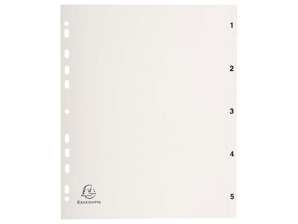 EXACOMPTA Aktenordner Exacompta Register aus Recyclingkunststoff 5-teili